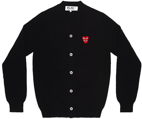 Comme Des Garçons CDG Play Double Red Heart Cardigan Sweater Black (). AZ-N076-051-1 Buy Comme Des Garçons CDG Play Double Red Heart Cardigan Sweater Black (). AZ-N076-051-1