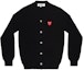 Order Comme Des Garçons CDG Play Double Red Heart Cardigan Sweater Black (). AZ-N076-051-1