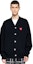 Lookbook Comme Des Garçons CDG Play Double Red Heart Cardigan Sweater Black (). AZ-N076-051-1
