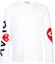 Buy Comme Des Garçons CDG Play FW21 White Long Sleeve Tee with Heart Eye Logo. P1T258-1