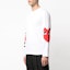 Purchase Comme Des Garçons CDG Play FW21 White Long Sleeve Tee with Heart Eye Logo. P1T258-1