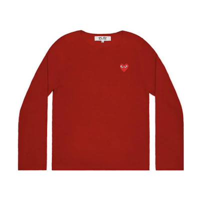 Comme Des Garçons CDG Play FW22 Red Heart Logo Crewneck Sweater . AZ-N068-051-4