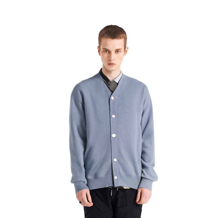 Comme Des Garçons CDG Play FW23  Blue Solid Button-Up Knit Cardigan. AZ-N092-051-2 圖 4