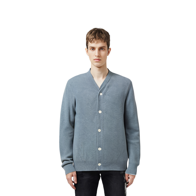 Comme Des Garçons CDG Play FW23  Blue Solid Button-Up Knit Cardigan. AZ-N092-051-2 圖 5