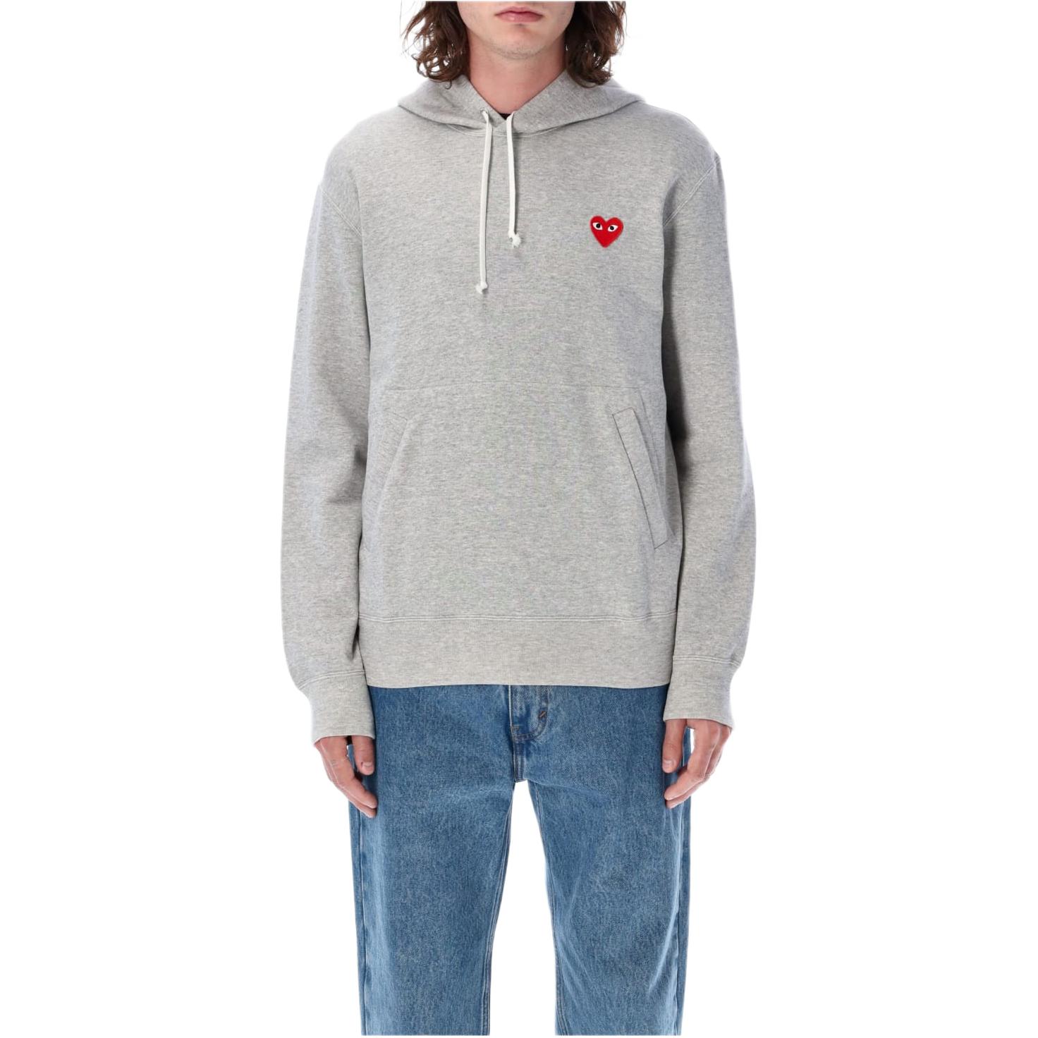 CDG CDG Play FW24 Grey Heart Logo Unisex Hoodie AX-T170-051-1 圖 2