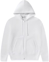 Comme Des Garçons CDG Play FW24 White Hoodie with Back Black Heart Embroidery Unisex. AX-T344-051-2 Comme Des Garçons CDG Play FW24 White Hoodie with Back Black Heart Embroidery Unisex. AX-T344-051-2