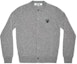 Buy Comme Des Garçons CDG Play Kardigan Logo Hati Kelabu Unisex Sweater Kelabu Terang. AX-N023-051-TOP LIGHT GRAY