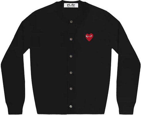 Comme Des Garçons CDG Play Cardigan Hitam Unisex Logo Jantung Bersulam AX-N007-051-BLACK Buy Comme Des Garçons CDG Play Cardigan Hitam Unisex Logo Jantung Bersulam AX-N007-051-BLACK