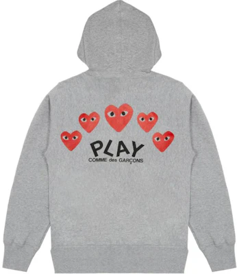 コム・デ・ギャルソン CDG プレイ ハートロゴ ジップアップ パーカー グレー AX-T250-051-1 Lookbook コム・デ・ギャルソン CDG プレイ ハートロゴ ジップアップ パーカー グレー AX-T250-051-1