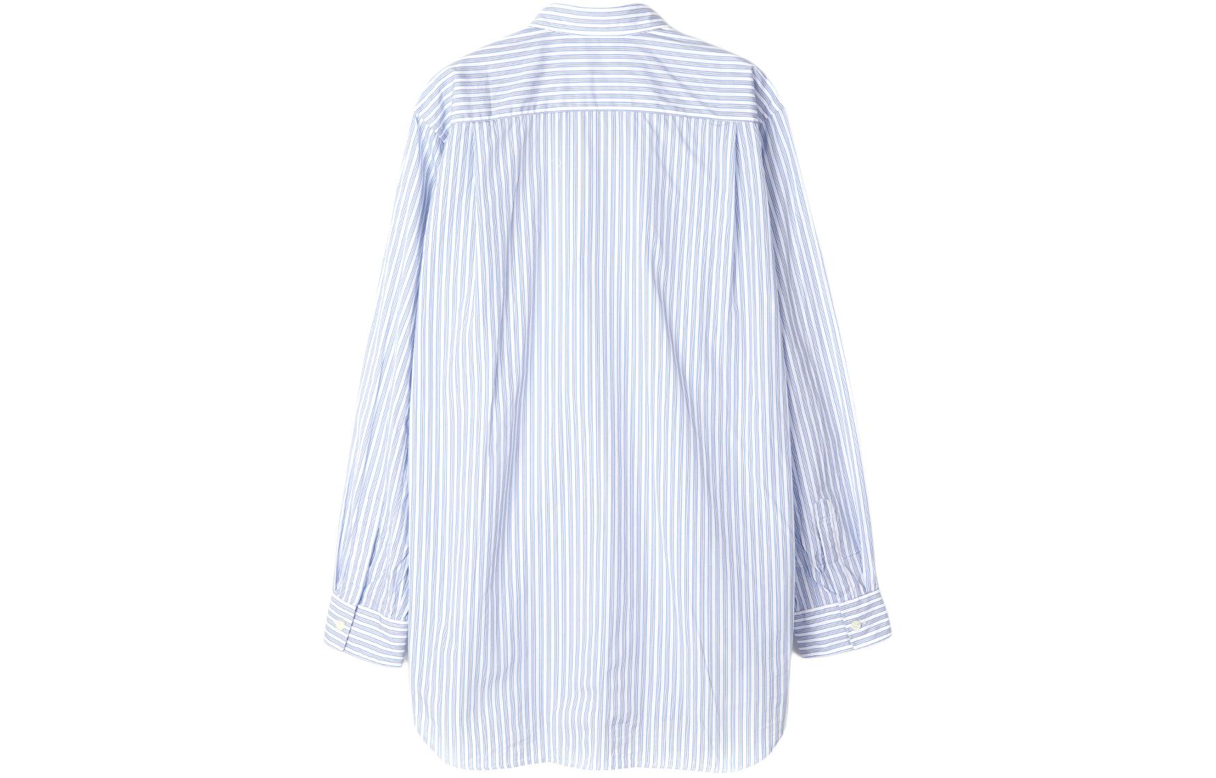 Comme Des Garçons CDG Play Heart Striped Print Long Sleeve Button-Up Shirt Light Blue . AZ-B020-051-1 圖 3
