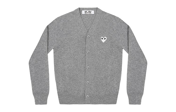 Comme Des Garçons CDG Play Heart Wool Sweater  Light Grey AZ-N066-051-1 圖 2