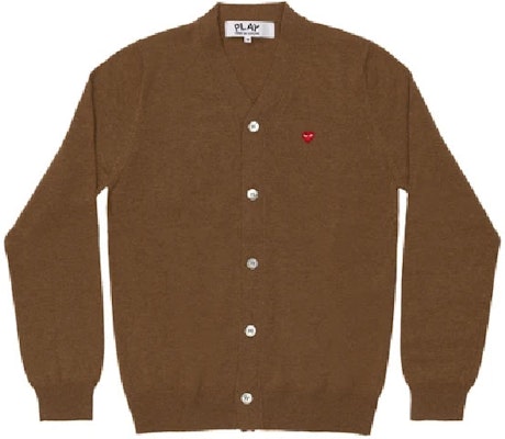 Comme Des Garçons CDG Play Logo Heart Wool Sweater Long Sleeve - Brown. AZ-N080-051-3 Buy Comme Des Garçons CDG Play Logo Heart Wool Sweater Long Sleeve - Brown. AZ-N080-051-3