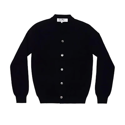 Comme Des Garçons CDG Play Navy Blue Crewneck Cardigan Sweater AZ-N088-051-2