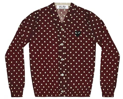 Comme Des Garçons CDG Play Polka Dot Black Heart Wool Sweater Brown - AZ-N038-051-3 Comme Des Garçons CDG Play Polka Dot Black Heart Wool Sweater Brown - AZ-N038-051-3