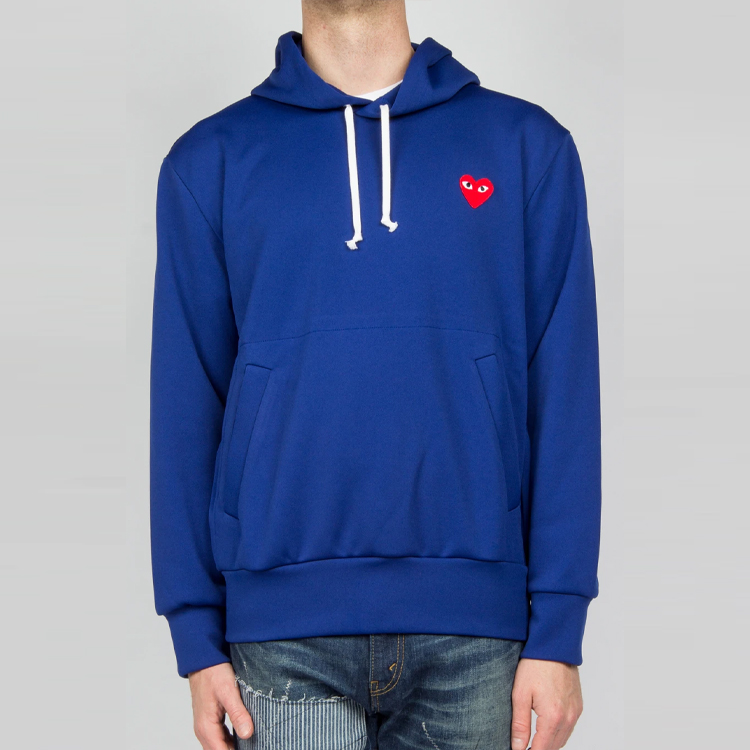 Shop Comme Des Garçons CDG Play Red Heart Hoodie Men’s Blue. AZ-T174-051-2