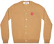 Order Comme Des Garçons CDG Play黃單排扣針織開襟毛衣外套。 AZ-N084-051-3