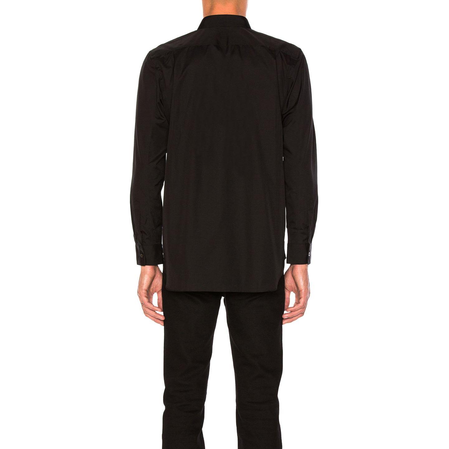 Comme Des Garçons CDG Play Small Red Heart Long Sleeve Button Shirt  Black AZ-B012-051-black 圖 4