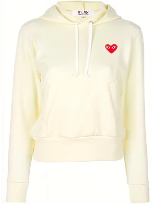 꼼데가르송 CDG 플레이 SS21 로고 패치 아이보리 스웻셔츠 유니섹스 P1T173-3 Buy 꼼데가르송 CDG 플레이 SS21 로고 패치 아이보리 스웻셔츠 유니섹스 P1T173-3