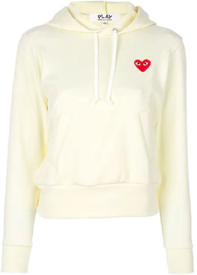 꼼데가르송 CDG 플레이 SS21 로고 패치 아이보리 스웻셔츠 유니섹스 P1T173-3 Order 꼼데가르송 CDG 플레이 SS21 로고 패치 아이보리 스웻셔츠 유니섹스 P1T173-3