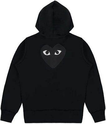 Comme Des Garçons CDG Play SS24 Black Heart Logo Zip Hoodie Unisex Black AX-T254-051-BLACK Order Comme Des Garçons CDG Play SS24 Black Heart Logo Zip Hoodie Unisex Black AX-T254-051-BLACK