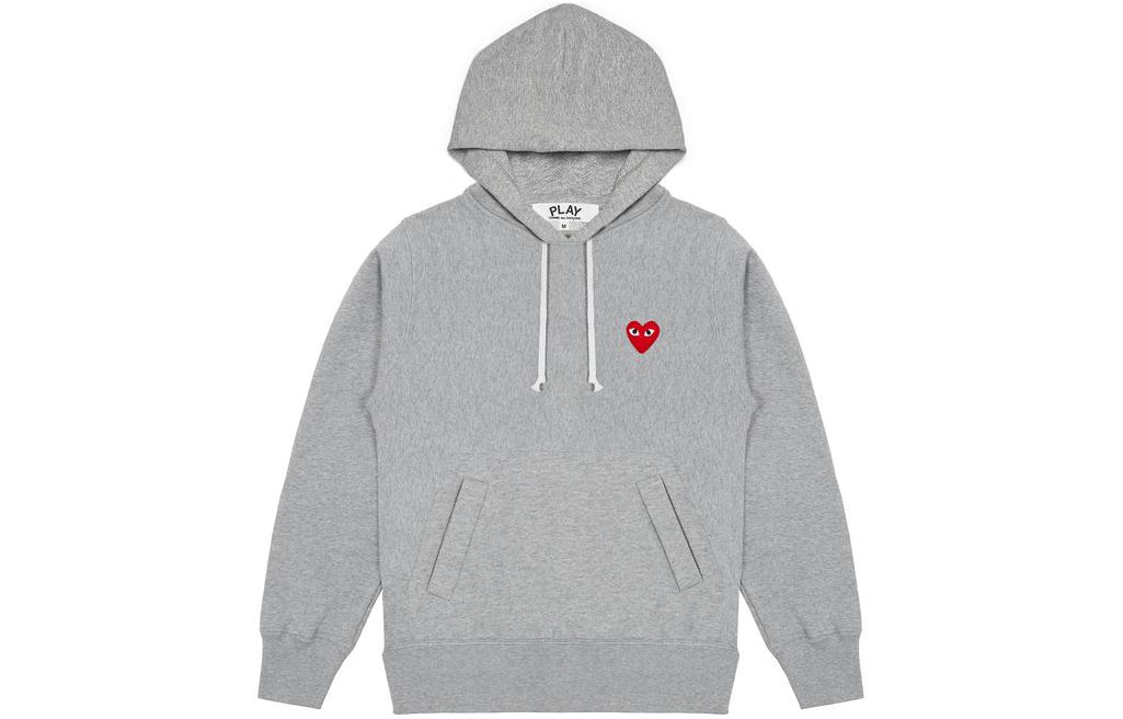 Comme Des Garçons CDG Play SS24 Grey Hoodie with Heart Logo Unisex Long Sleeve. AX-T170-051-TOP GRAY 圖 2