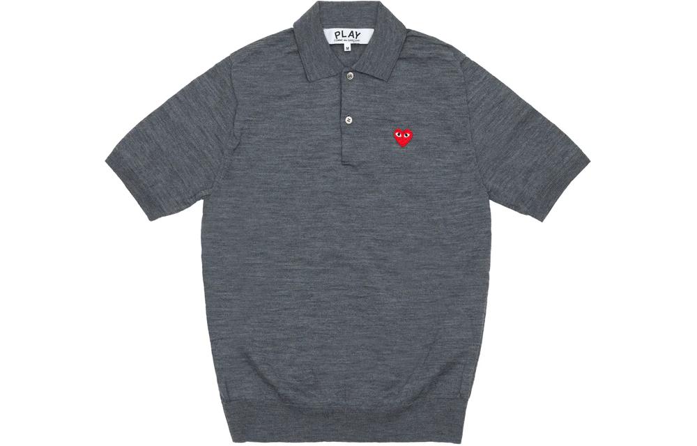 Comme Des Garçons CDG Play SS24 Heart Button Polo Collar Short Sleeve Sweater Unisex. AX-N094-051-3 圖 2