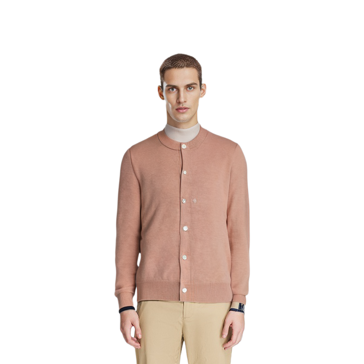 Comme Des Garçons CDG Play SS24 Unisex Light Pink Button-Up Crewneck Long Sleeve Sweater AX-N091-051-LIGHT PINK 圖 4