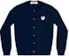 Buy Comme Des Garçons CDG Play SS24 Cardigan Navy Biru Hati Putih Unisex. AX-N061-051-NAVY
