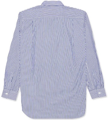 Comme Des Garçons CDG Play Striped Shirt Navy with Black Heart Logo Fall Edition. AZ-B018-051-1 Lookbook Comme Des Garçons CDG Play Striped Shirt Navy with Black Heart Logo Fall Edition. AZ-B018-051-1