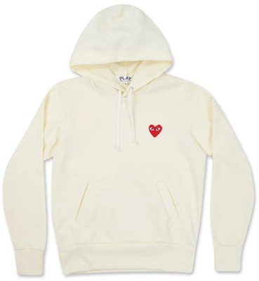 Comme Des Garçons CDG Play White Hoodie Sweatshirt with Red Heart Logo for Men. AZ-T174-051-3 Order Comme Des Garçons CDG Play White Hoodie Sweatshirt with Red Heart Logo for Men. AZ-T174-051-3