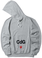 Comme Des Garçons CDG Play x CDG "Play Together" Heart Logo Drawstring Hoodie Grey (). AE-T104-051-1 Comme Des Garçons CDG Play x CDG "Play Together" Heart Logo Drawstring Hoodie Grey (). AE-T104-051-1