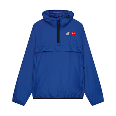 Comme Des Garçons CDG Play K-Way Half Zip Jacket Blue Unisex Pullover Hoodie Jacket. AZ-J502-051-2
