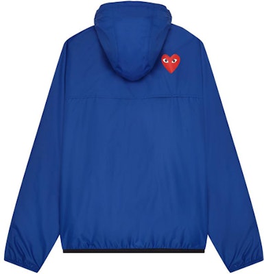 Comme Des Garçons CDG Play x K-Way Half Zip Jacket Blue Unisex Pullover Hoodie Jacket. AZ-J502-051-2 Lookbook Comme Des Garçons CDG Play x K-Way Half Zip Jacket Blue Unisex Pullover Hoodie Jacket. AZ-J502-051-2