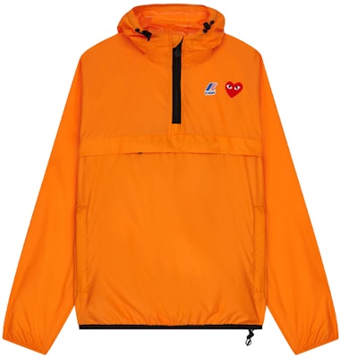 Comme Des Garçons CDG Play x K-Way Half Zip Orange Jacket Unisex Hoodie Jacket. AZ-J502-051-1 Order Comme Des Garçons CDG Play x K-Way Half Zip Orange Jacket Unisex Hoodie Jacket. AZ-J502-051-1