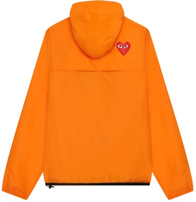Comme Des Garçons CDG Play x K-Way Half Zip Orange Jacket Unisex Hoodie Jacket. AZ-J502-051-1 Lookbook Comme Des Garçons CDG Play x K-Way Half Zip Orange Jacket Unisex Hoodie Jacket. AZ-J502-051-1