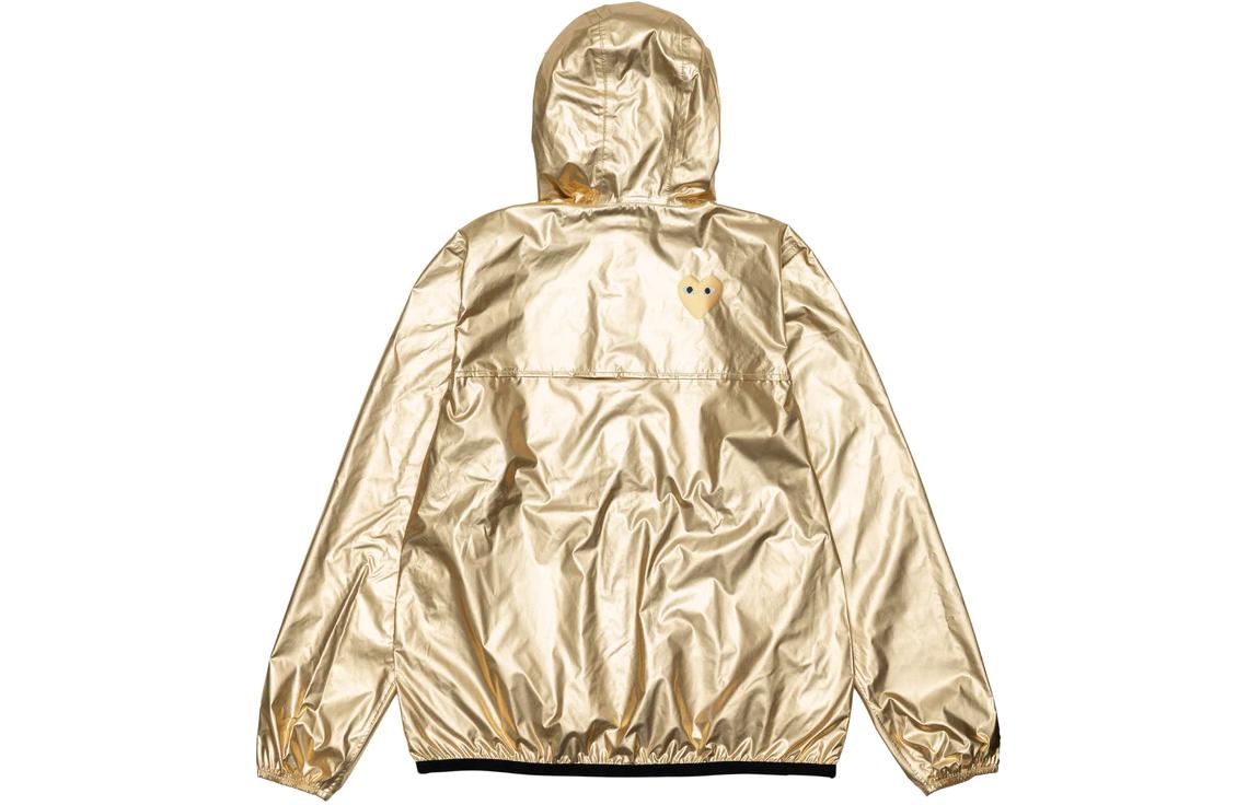 Comme Des Garçons CDG Play K-Way Unisex Long Sleeve Gold Jacket with Adjustable Drawstring. AZ-J508-051 圖 3