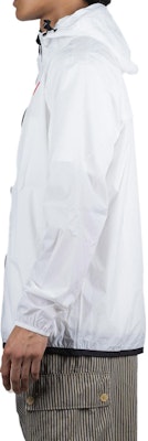 Comme Des Garçons CDG Play x K-Way Zip Jacket White Heart Logo Hoodie Unisex Collaboration. P1J501-WHITE Details for Comme Des Garçons CDG Play x K-Way Zip Jacket White Heart Logo Hoodie Unisex Collaboration. P1J501-WHITE