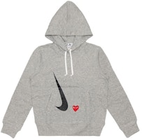 Comme Des Garçons CDG Play x Nike "Play Together" Heart Logo Hoodie Grey Collaboration. AE-T404-051-1 Comme Des Garçons CDG Play x Nike "Play Together" Heart Logo Hoodie Grey Collaboration. AE-T404-051-1