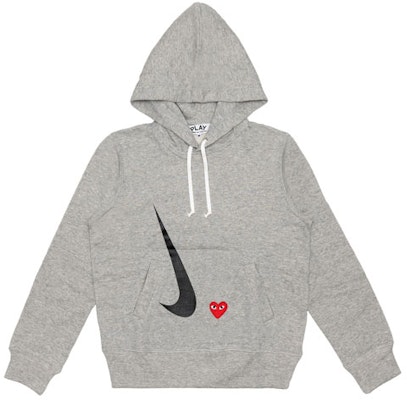 Comme Des Garçons CDG Play x Nike "Play Together" Heart Logo Hoodie Grey Collaboration. AE-T404-051-1 Buy Comme Des Garçons CDG Play x Nike "Play Together" Heart Logo Hoodie Grey Collaboration. AE-T404-051-1