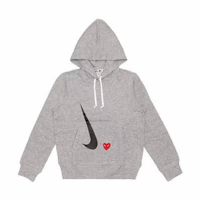 Comme Des Garçons CDG Play Nike "Play Together" Heart Logo Hoodie Grey Collaboration. AE-T404-051-1