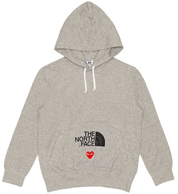 Comme Des Garçons CDG Play x The North Face "Play Together" Logo Hoodie Grey Mens Collab. AE-T204-051-1 Buy Comme Des Garçons CDG Play x The North Face "Play Together" Logo Hoodie Grey Mens Collab. AE-T204-051-1