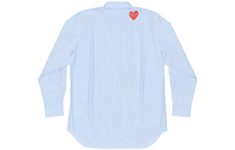 Comme Des Garçons CDG Play TNF "Play Together" Logo Stripe Long Sleeve Shirt Blue. AE-B202-051-1 圖 3