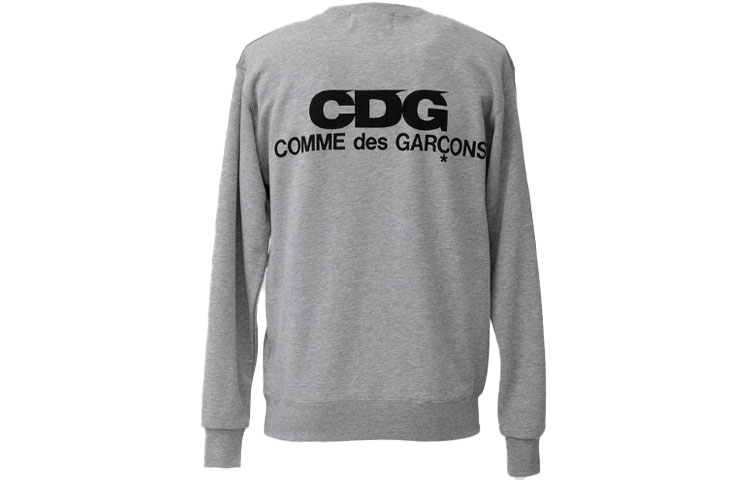 Comme Des Garçons CDG Printed Crewneck Pullover Sweatshirt Grey Casual Fit SZ-T002-051-3