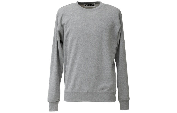 Lookbook Comme Des Garçons CDG 印花灰色圓領休閒版型長袖上衣 SZ-T002-051-3