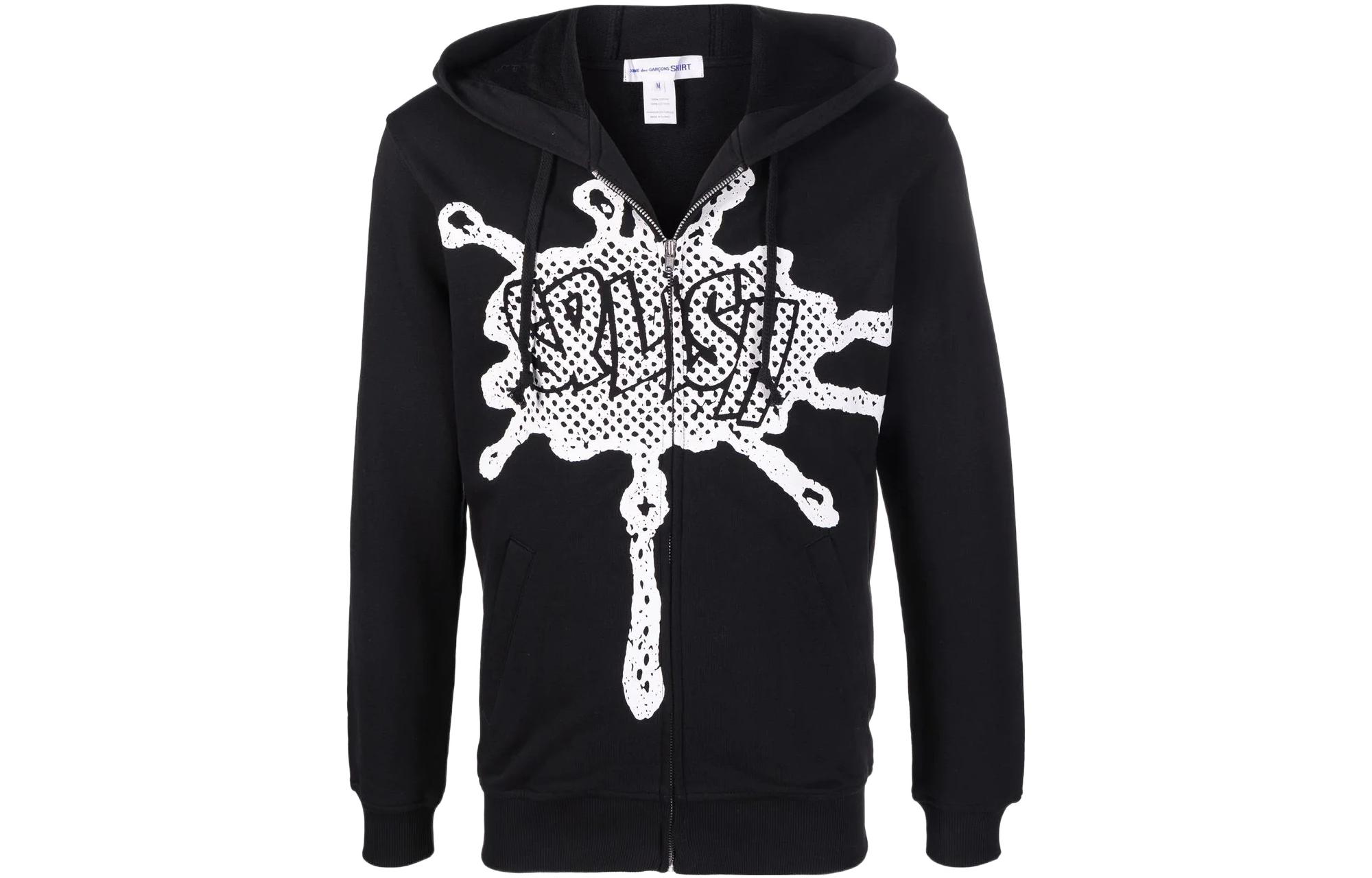 Order 꼼데가르송 CDG SS22 그래픽 프린트 후드티 블랙 FI-T001-1