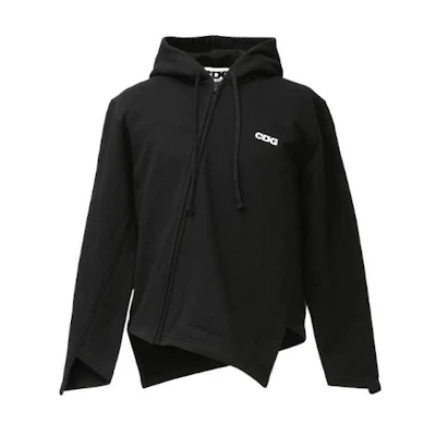 Comme Des Garçons CDG SS22 Solid Black Zip-Up Hoodie Jacket SZ-T043-051-1