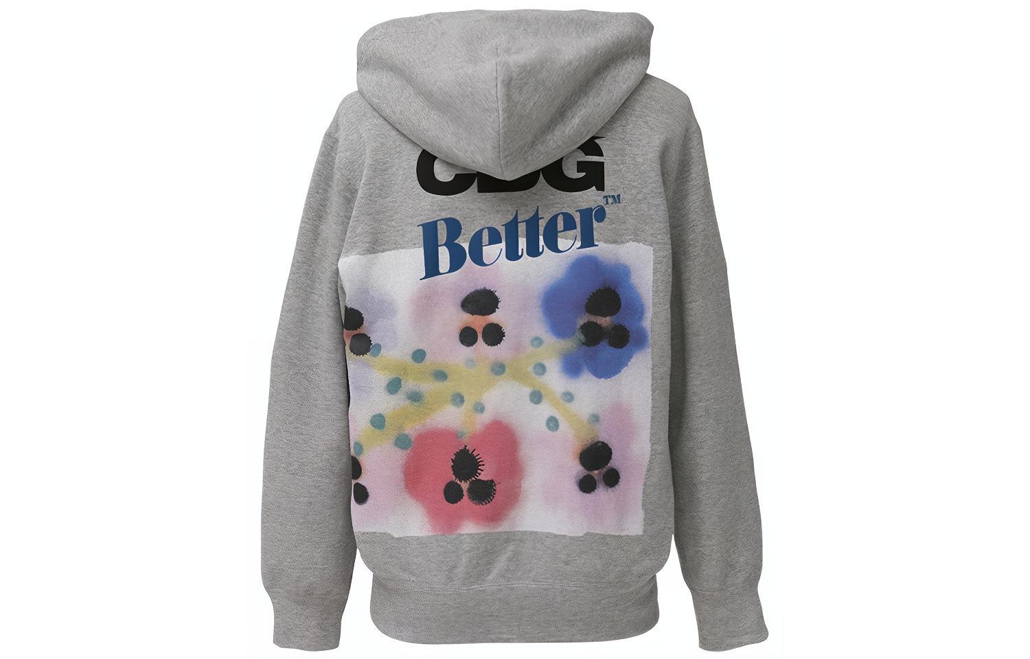 Comme Des Garçons CDG better™ Back Print Hoodie Unisex Couple Style Pullover Sweatshirt Grey SF-T004