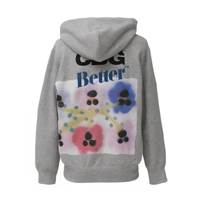 Comme Des Garçons CDG better™ Back Print Hoodie Unisex Couple Style Pullover Sweatshirt Grey SF-T004