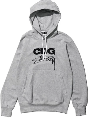 Hoodie Pullover Unisex Kelabu Comme Des Garçons CDG x Stussy FW21 Logo SH-T001-051-A Order Hoodie Pullover Unisex Kelabu Comme Des Garçons CDG x Stussy FW21 Logo SH-T001-051-A