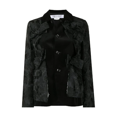 CDG Jacquard Bow Tie Jacket 'Black'